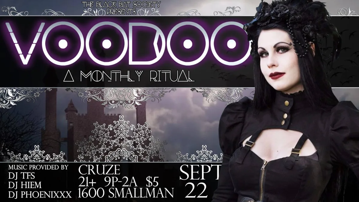 Voodoo ☾ A Monthly Goth Industrial Ritual ☽ @ Cruze Bar