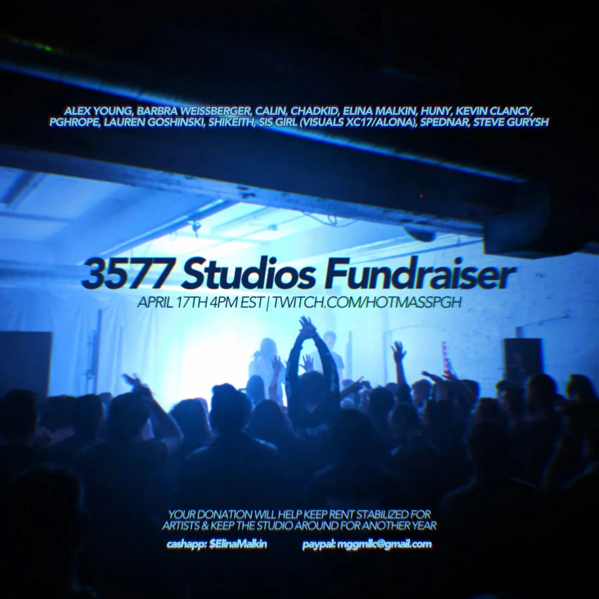 3577 Artist Studios Fundraiser, Let's Stay Together! @ Online