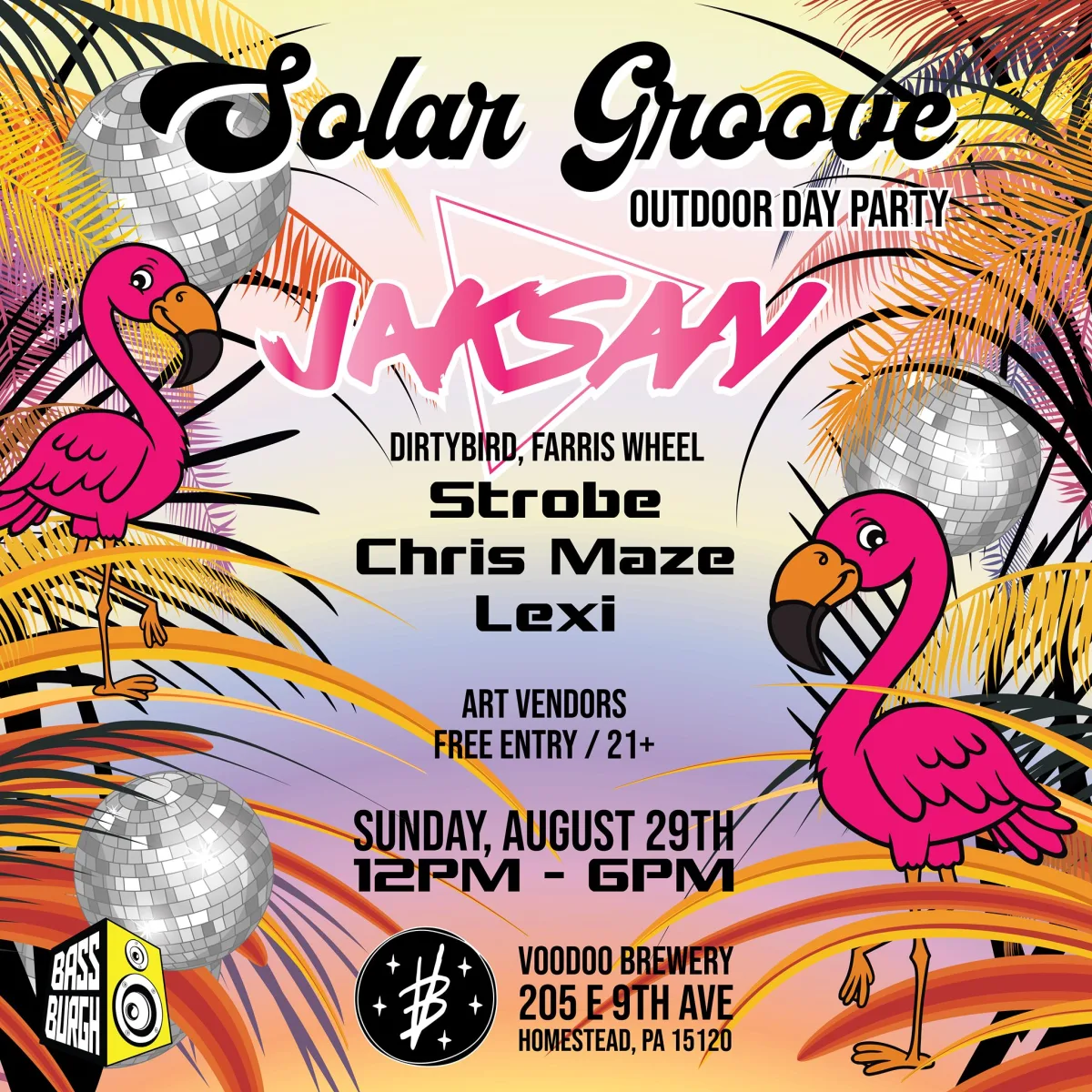 Solar Groove Day Party ft. Jaksan (Dirtybird) @ Voodoo Brewery
