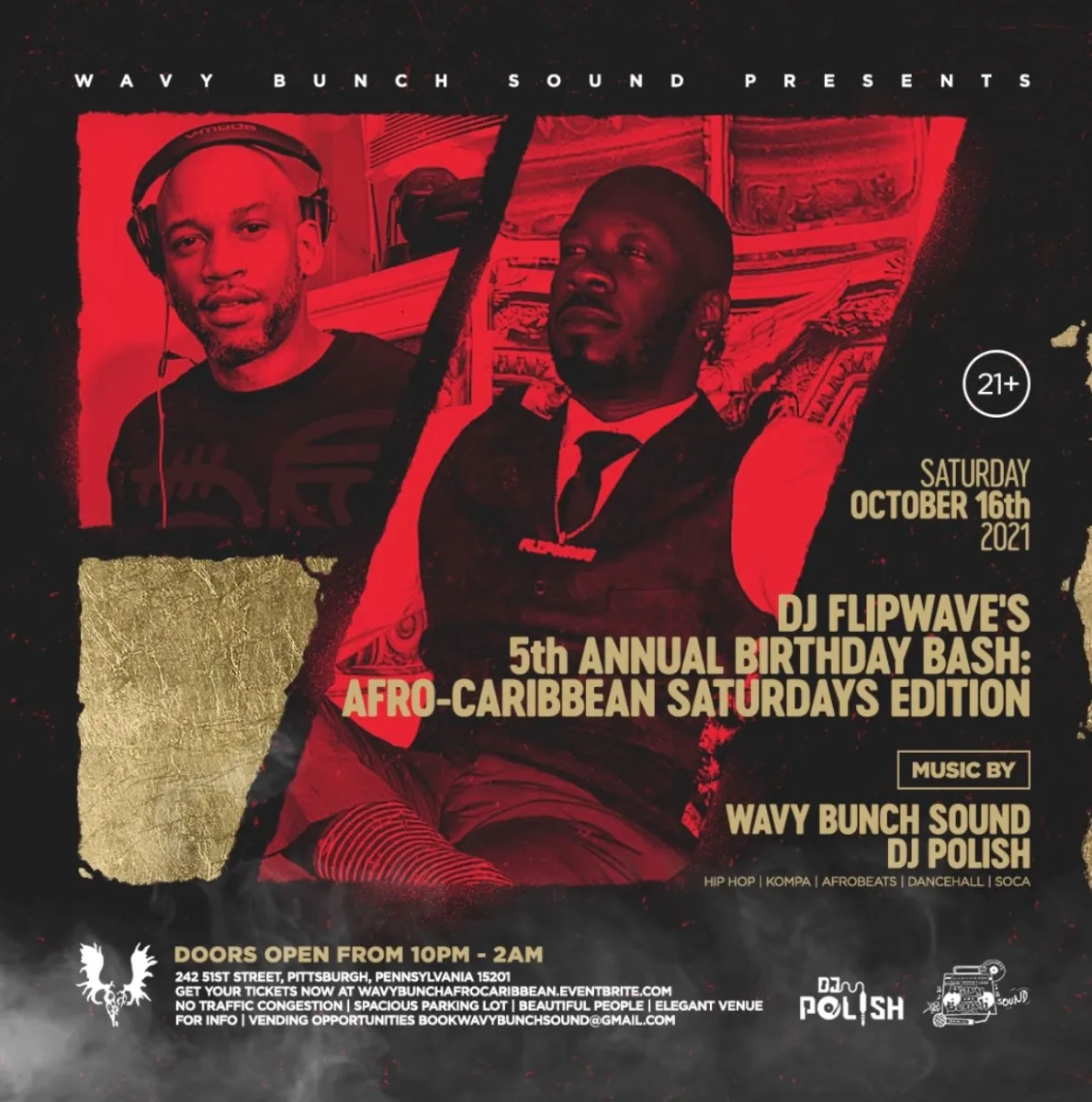 DJ Flipwave's 5th Annual Birthday Bash: Afro-Caribbean Saturdays Edition @ Spirit