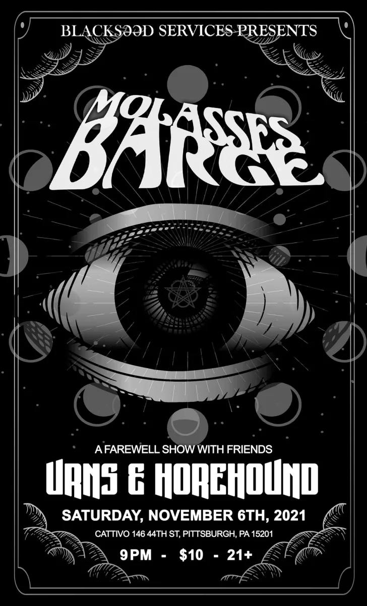 MOLASSES BARGE (farewell show) with HOREHOUND and URNS @ Cattivo