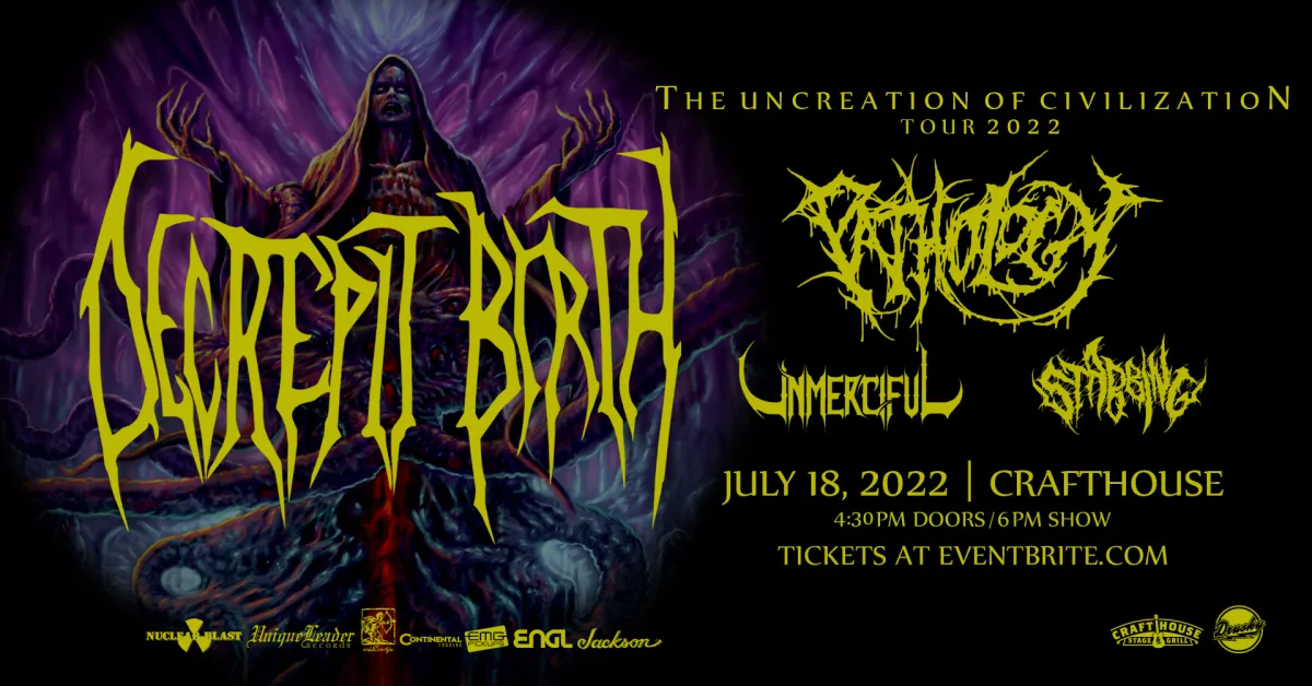 Decrepit Birth at Crafthouse @ Crafthouse Stage & Grill