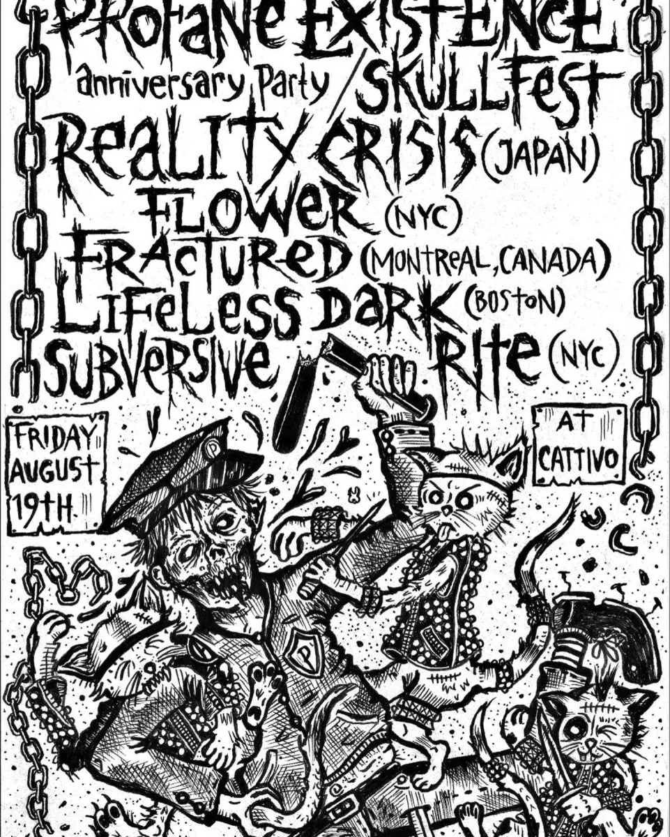 REALITY CRISIS, FLOWER, FRACTURED, LIFELESS DARK, SUBVERSIVE RITE @ Cattivo