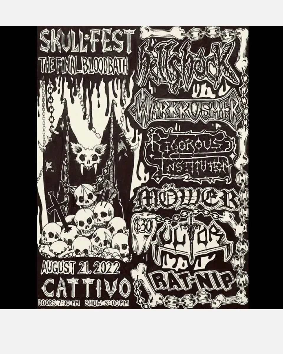 HELLSHOCK, WARKRUSHER, RIGOROUS INSTITUTION+++MORE @ Cattivo