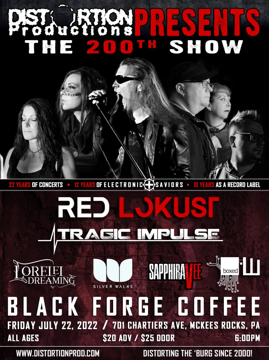 Distortion Productions 200th Show Spectacular @ Black Forge Coffee (McKees Rocks)