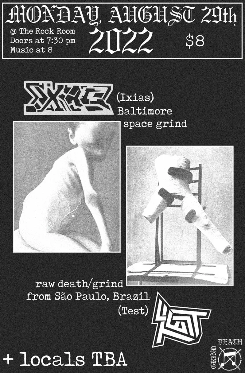 Ixias (MD), Test (BR), + locals TBA @ Rock Room