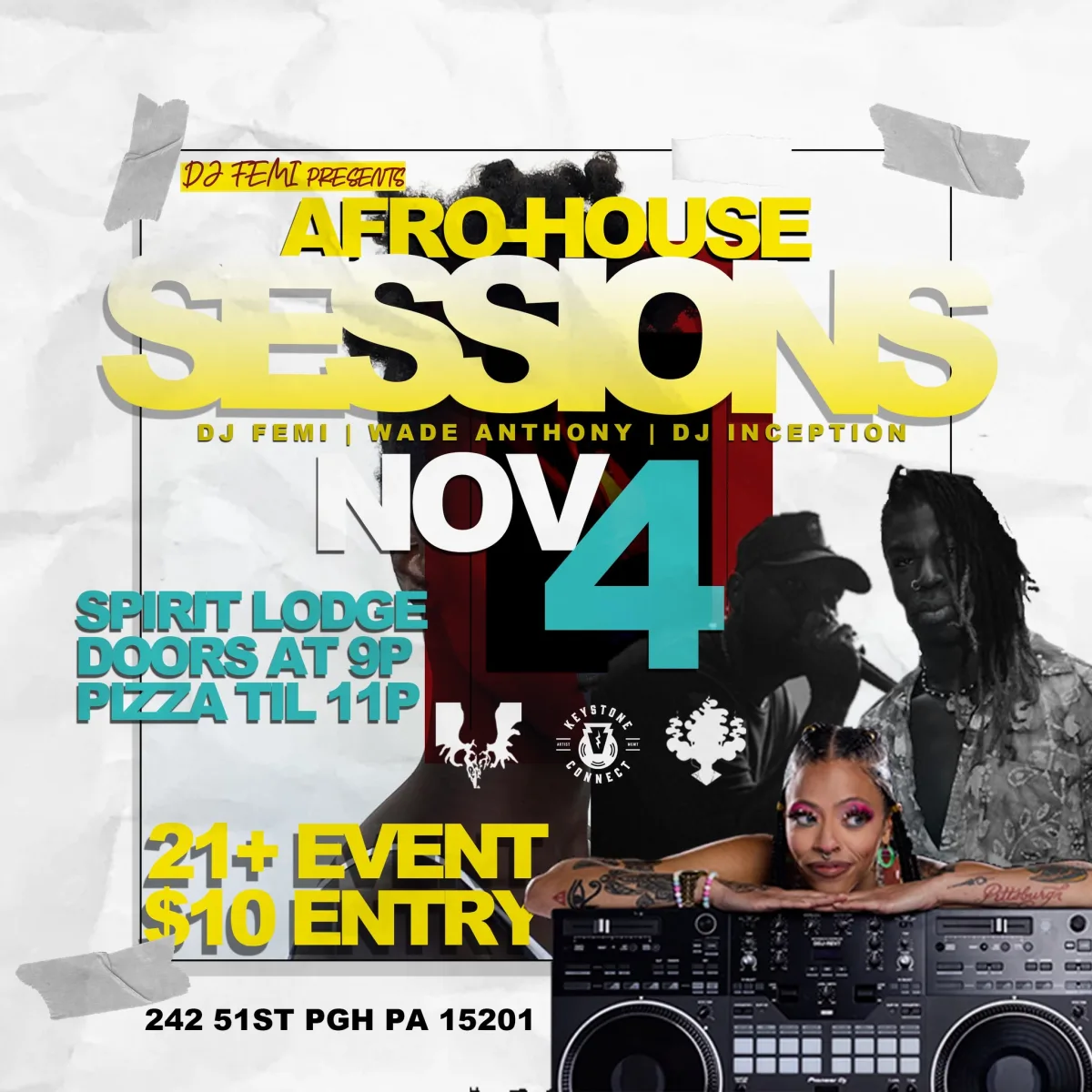 DJ Femi Presents: Afro-House Sessions w/ DJ Femi, Wade Anthony, and DJ Inception @ Spirit