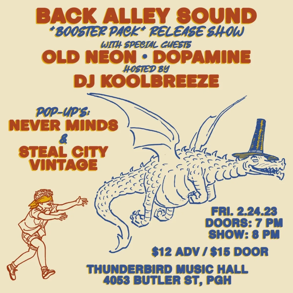 Back Alley Sound Release Show with Old Neon, Dopamine, and DJ Koolbreeze @ Thunderbird