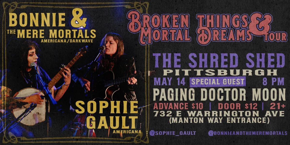 SOPHIE GAULT X BONNIE & THE MERE MORTALS X PAGING DOCTOR MOON @ Shred Shed