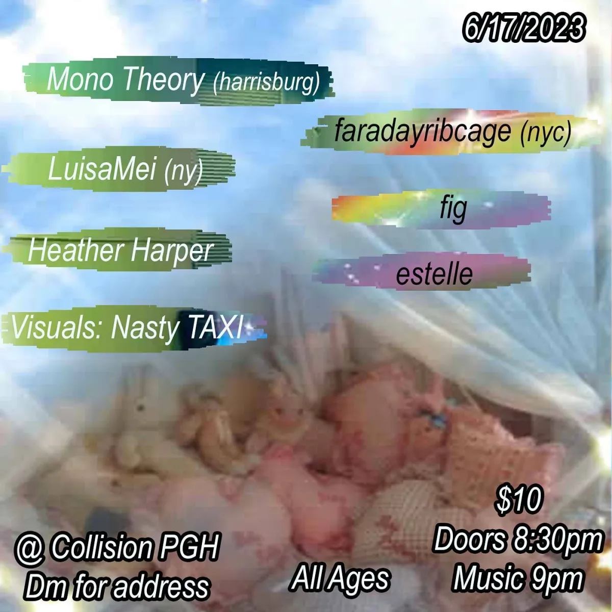 Mono Theory, Faradayribcage, LuidaMei, Heather Harper, Fig, Estelle, Nasty Taxi @ Collision