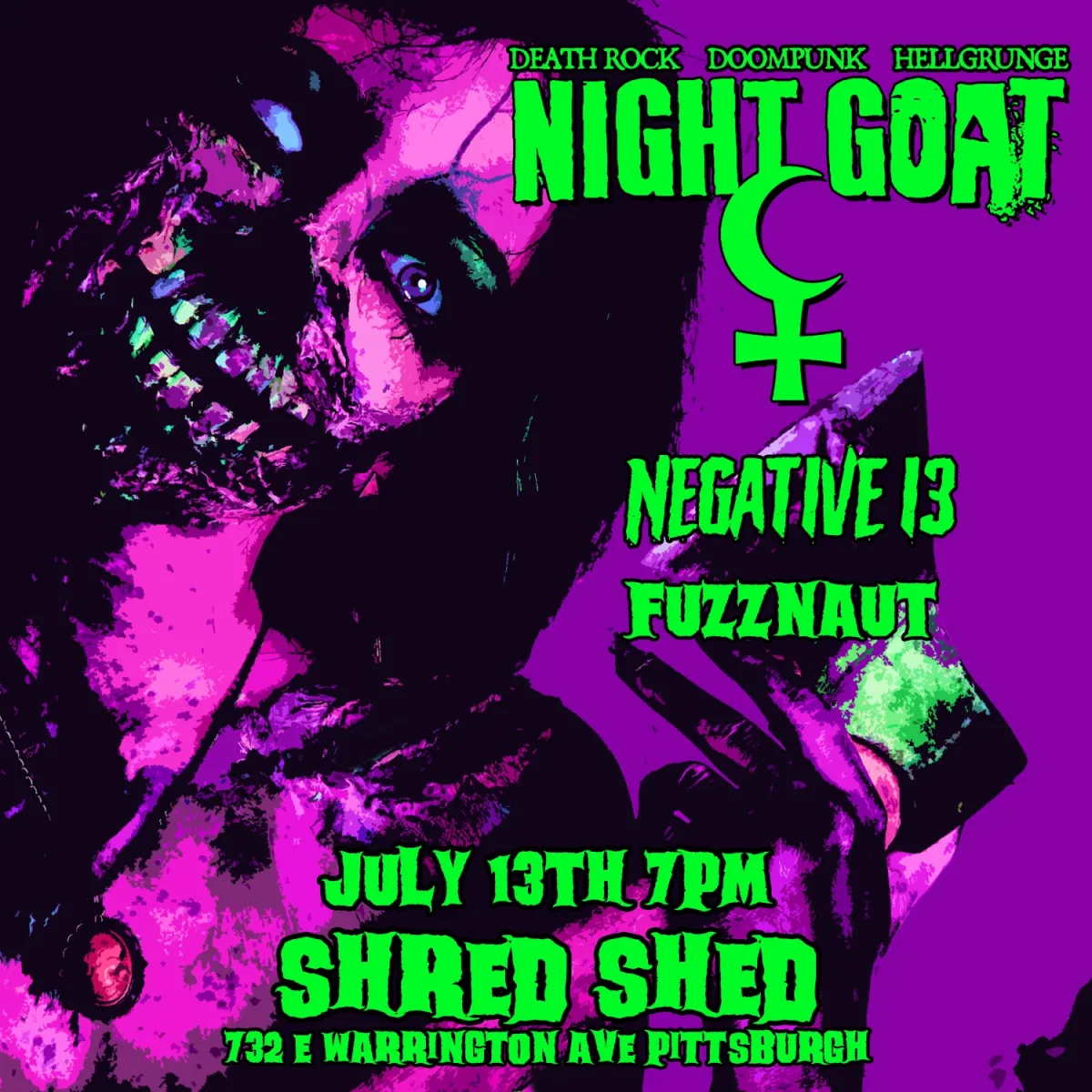 Night Goat / Negative 13 / Fuzznaut @ Shred Shed
