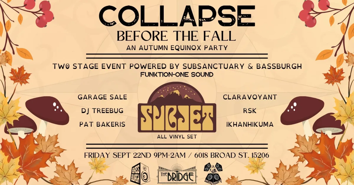 Collapse: Autumn Equinox Party ft. Subjet @ The Bridge Music Bar