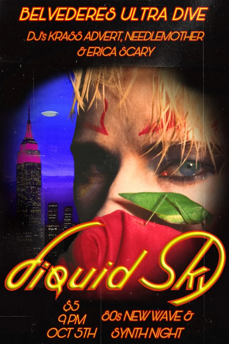 LIQUID SKY 80s / new wave / weird synth / italo @ Belvederes