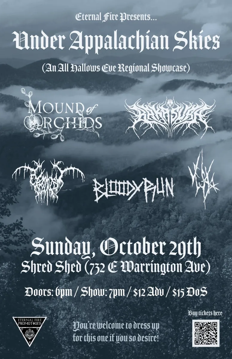 Under Appalachian Skies - Mound of Orchids / Bakasura / Genital Shame / Bloody Run / Veska @ Shred Shed