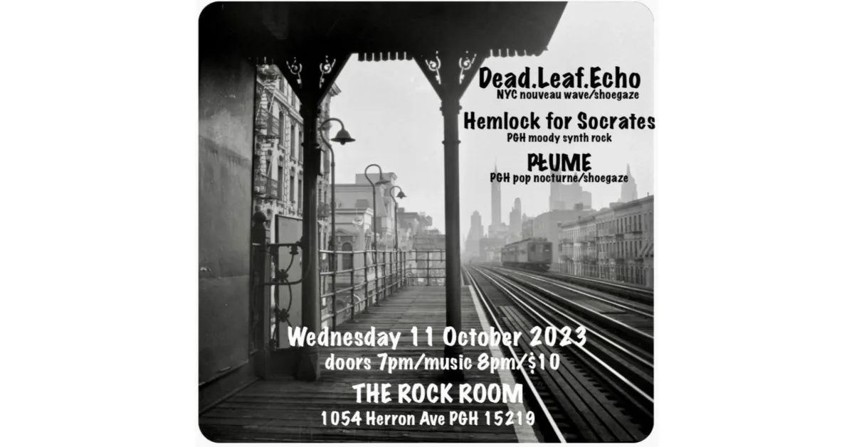 Dead Leaf Echo / Hemlock for Socrates / Plume @ Rock Room