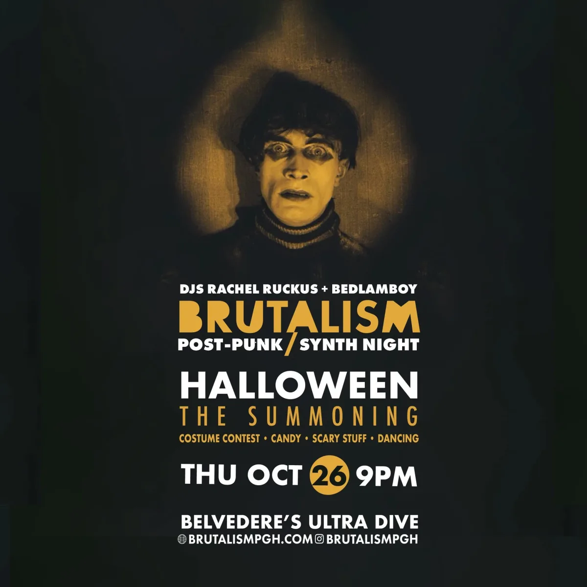 Brutalism Post Punk/Synth Night HALLOWEEN: The Summoning @ Belvederes