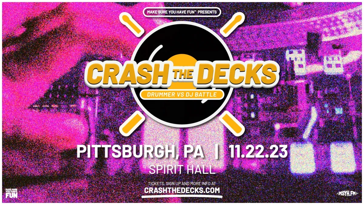 Crash the Decks: Drummer vs DJ Battle Exhibition - Pittsburgh, PA @ Spirit