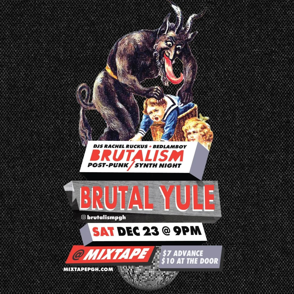 Brutalism Post Punk Synth Nigh: Brutal Yule @ Mixtape