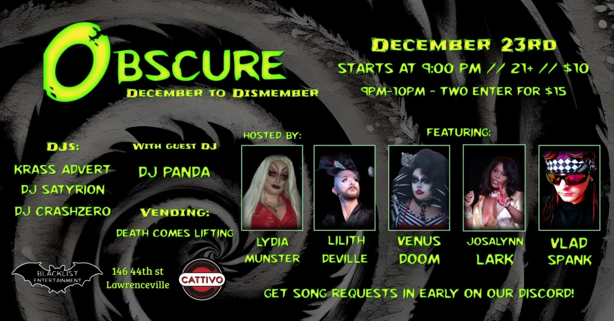 Obscure: December to Dismember @ Cattivo