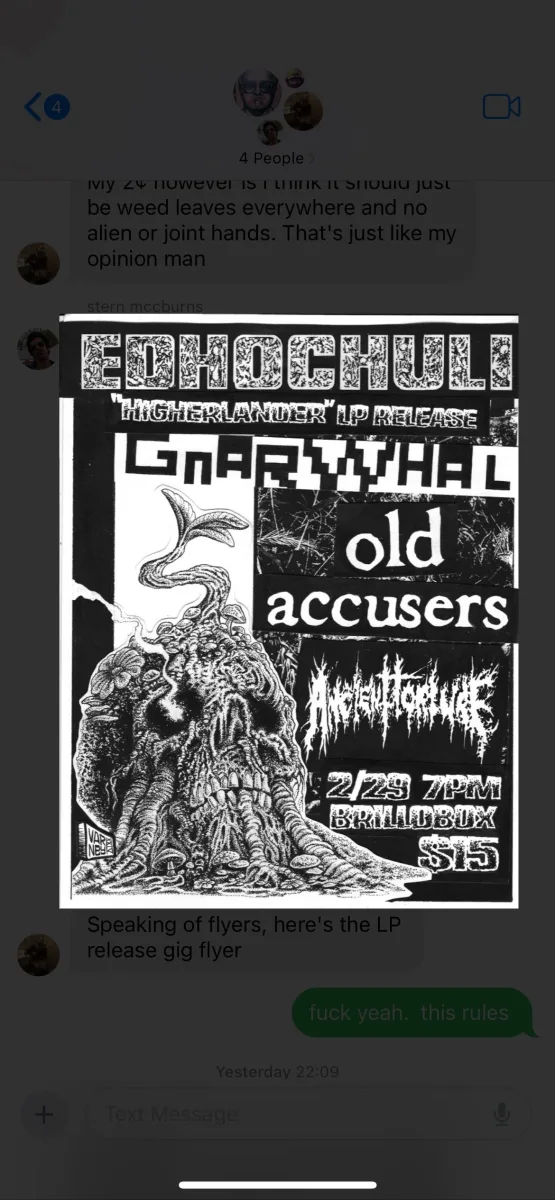 Edhochuli "Higherlander" record release w/ Gnarwhal, Old Accusers, Ancient Torture @ Brillobox