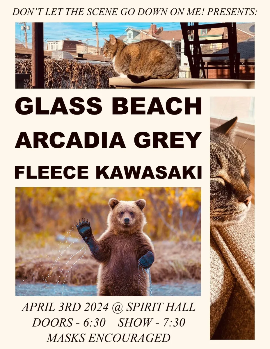 Glass Beach w/ Arcadia Grey + Fleece Kawasaki @ Spirit