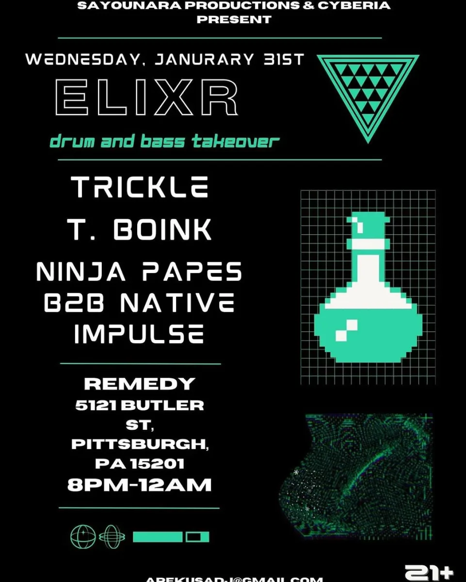 ELIXR w/ Trickle, T. Boink, Ninja Papes, Native Impulse @ Remedy