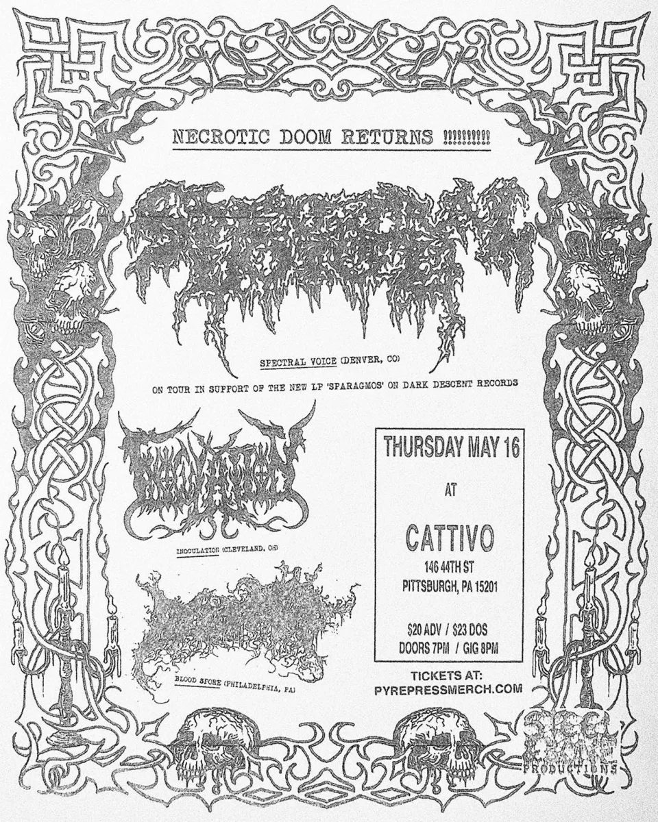 SPECTRAL VOICE w/ Inoculation, Blood Spore @ Cattivo