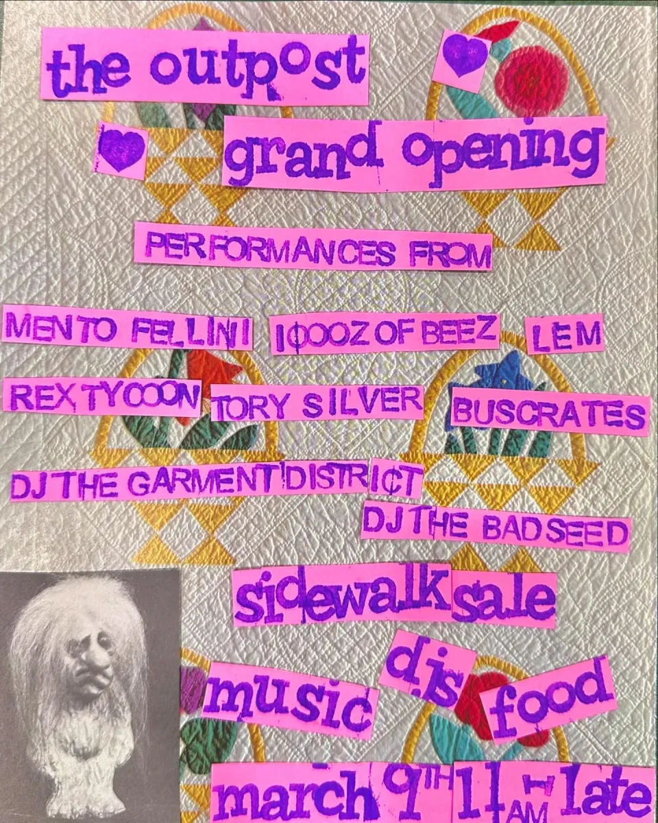 THE OUTPOST Grand Opening w/ Mento Fellinin, 1000z of Beez, Lem, Rex Tycoon, Buscrates + @ The Government Center Outpost