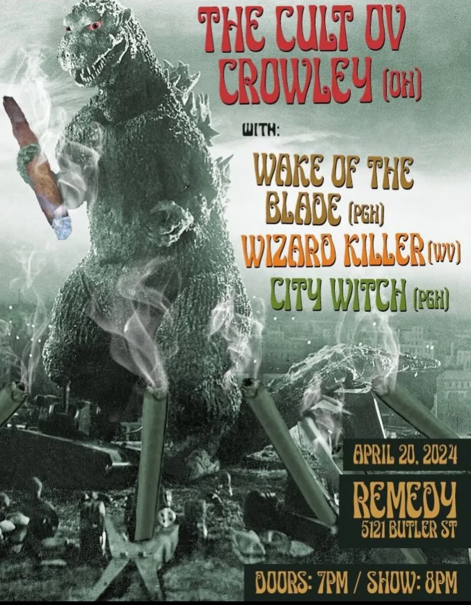 THE CULT OV CROWLEY W/ WAKE OF THE BLADE, WIZARD KILLER, CITY WITCH @ Remedy