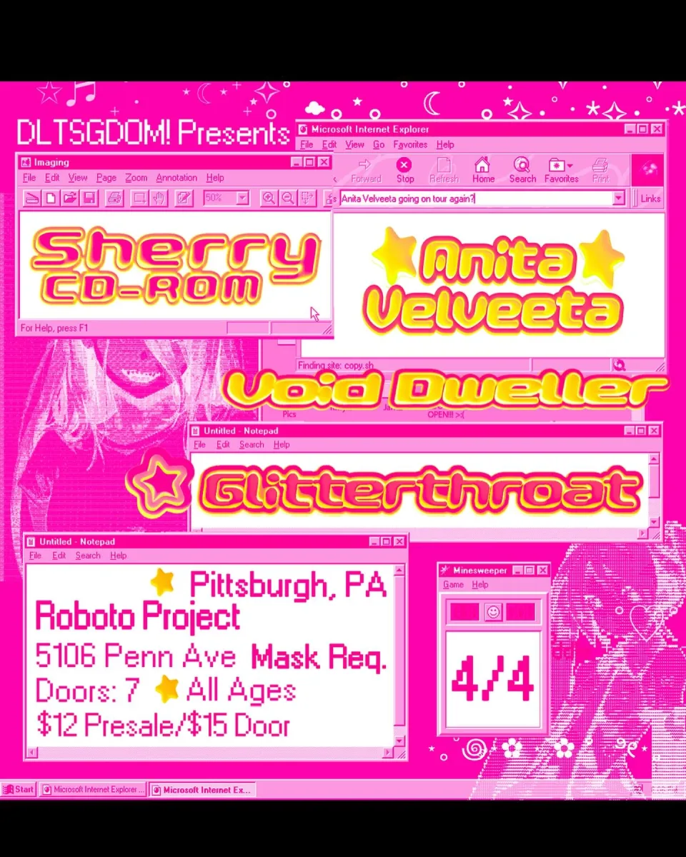 Sherry CD-ROM, Anita Velveeta, Void Dweller, Glitterthroat @ Roboto Project