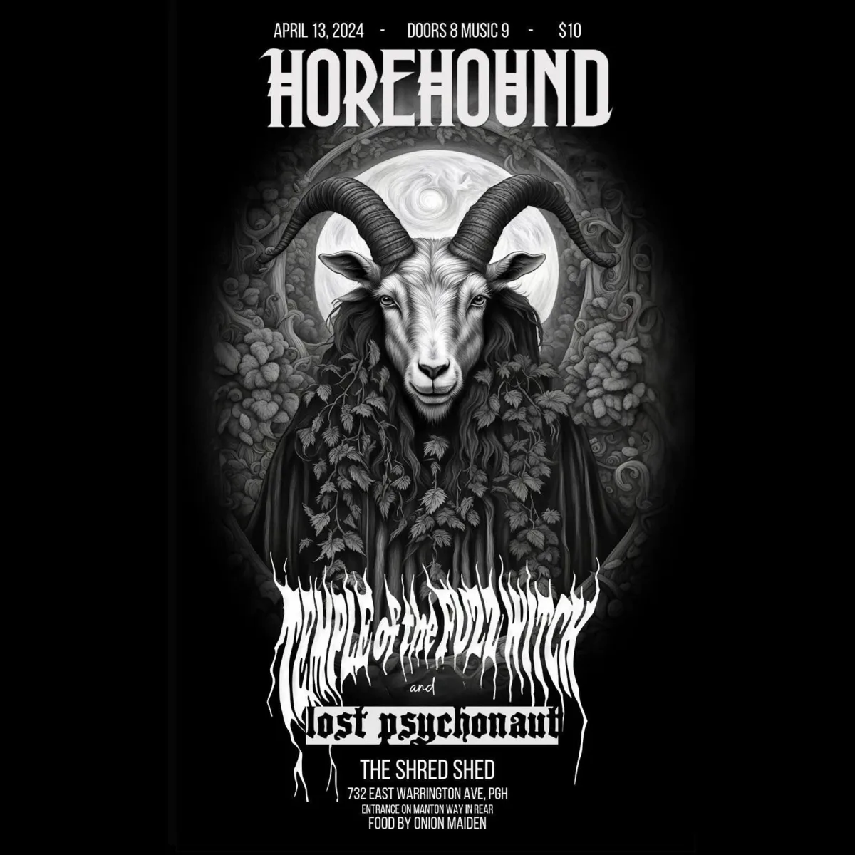 HOREHOUND, Temple of the Fuzz Witch, Psychonaut @ Shred Shed