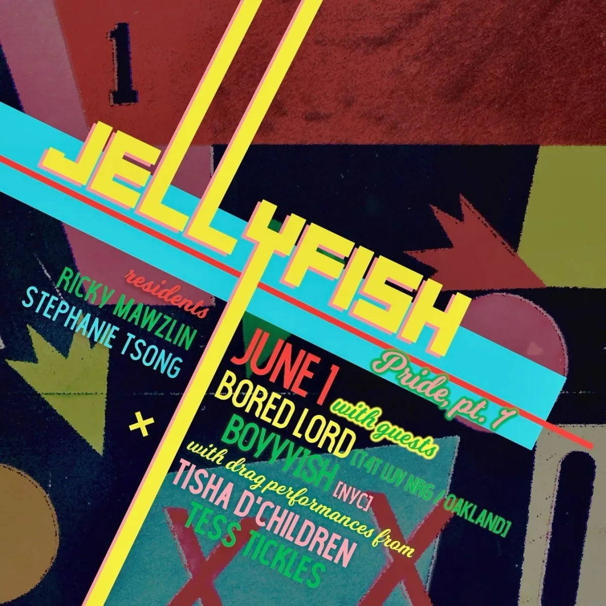 JELLYFISH w/ Bored Lord, Boyyyish, Tisha D'Children, Tess Tickles @ Spirit