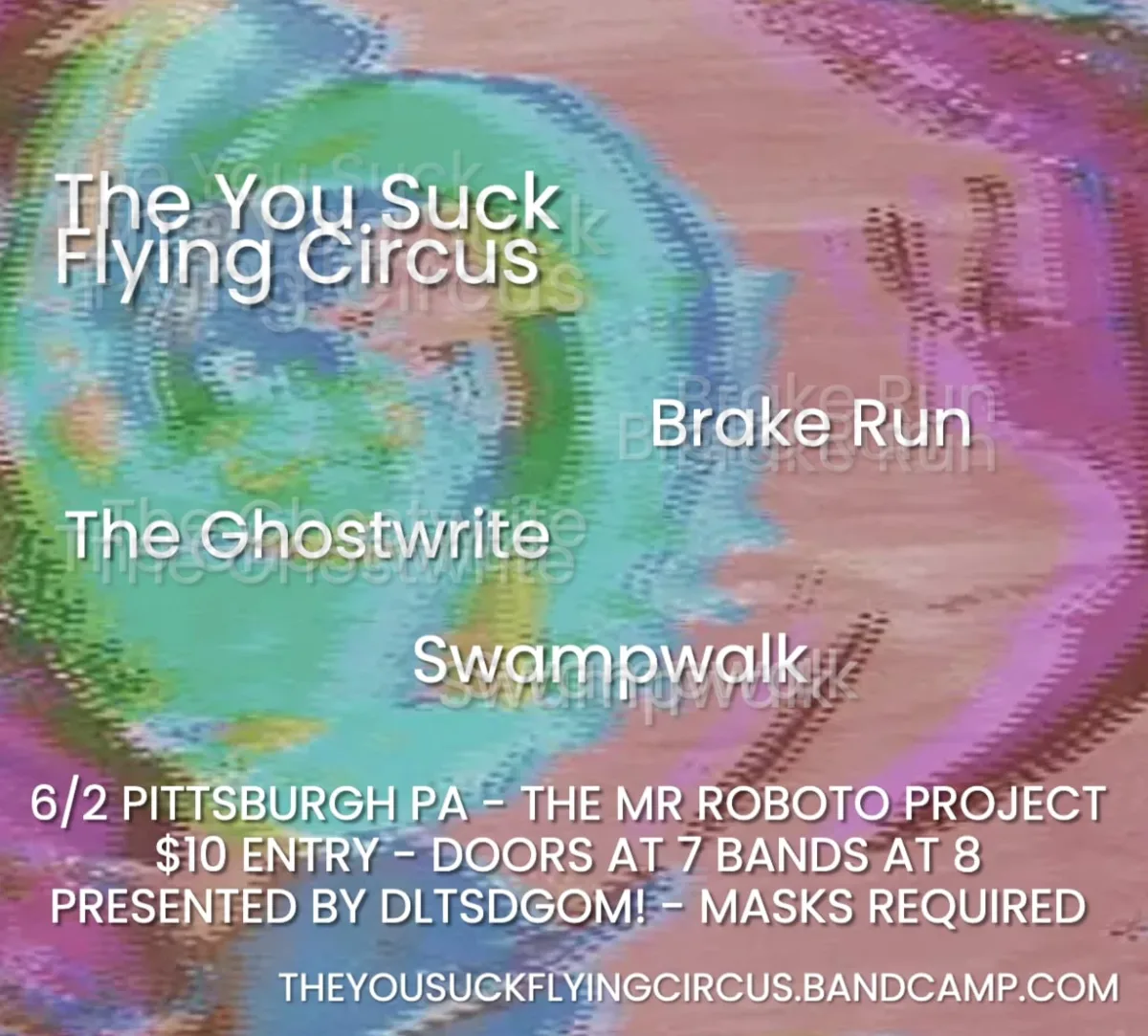 The You Suck Flying Circus, Brake Run, The Ghostwrite, Swampwalk @ Roboto Project