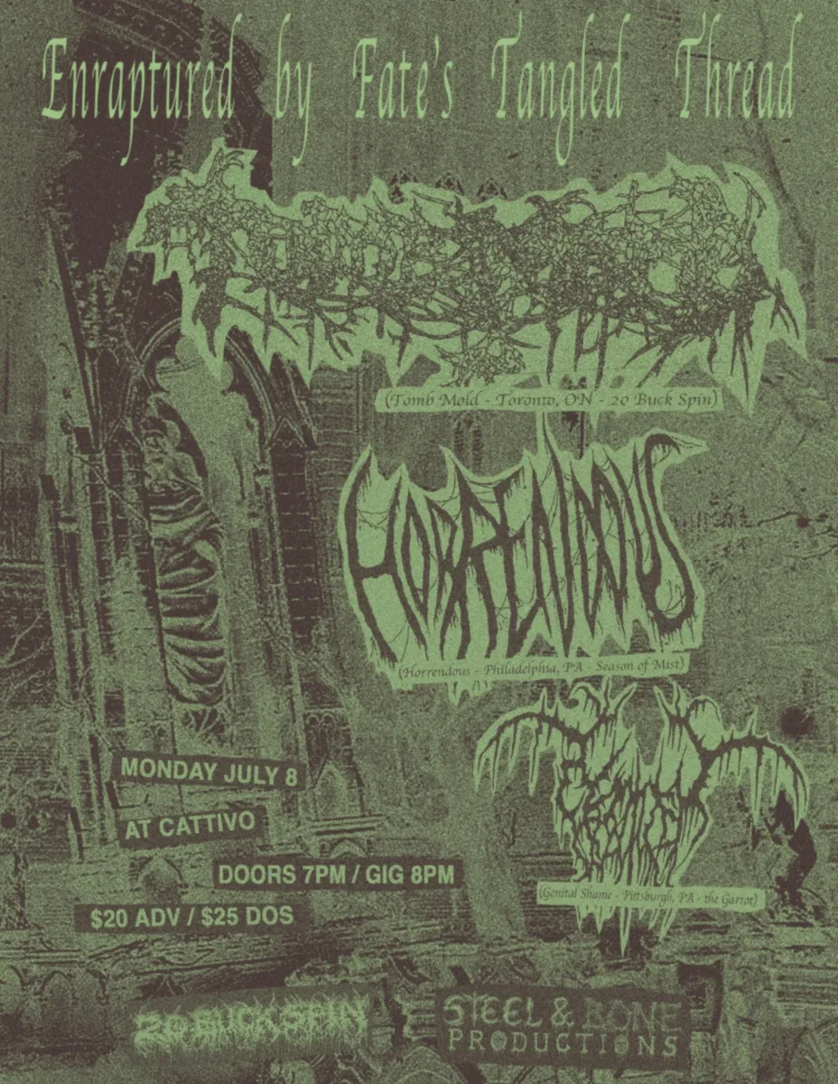 Tomb Mold (Toronto), Horrendous, Genital Shame @ Cattivo