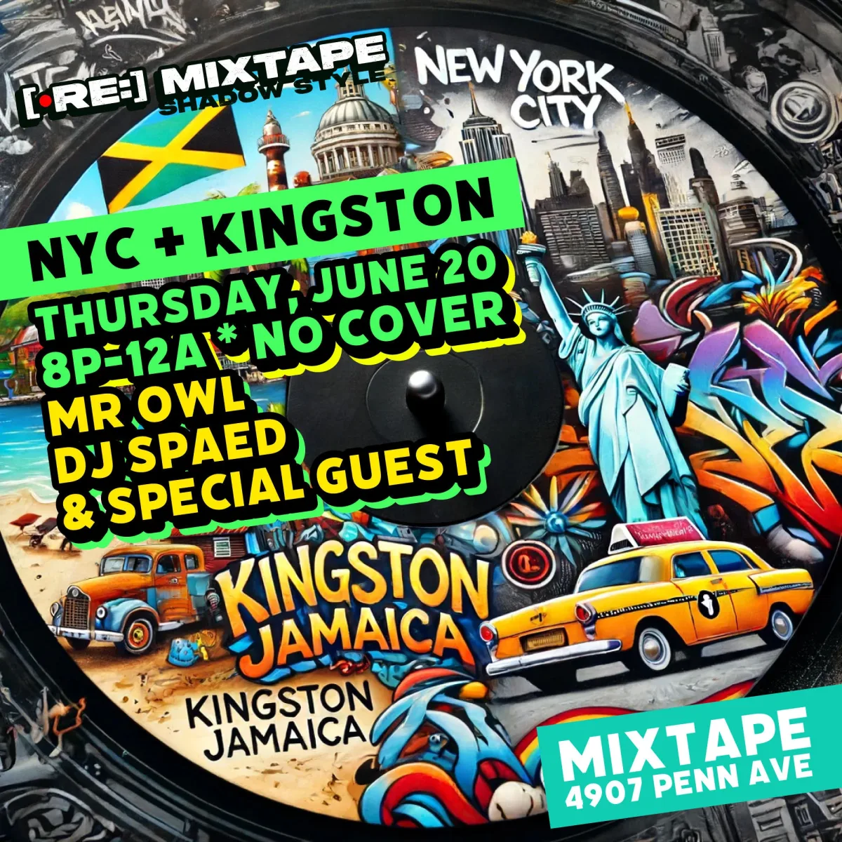 NYC+KINGSTON: dub reggae hiphop & turntablism @ Mixtape
