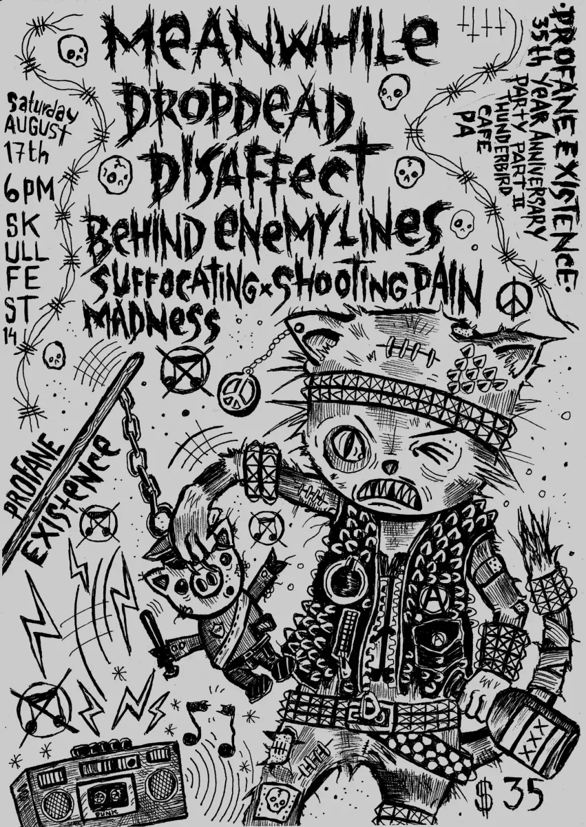 Meanwhile, Dropdead, Disaffect, Behind Enemy Lines,  Suffocating Madness, Shooting Pain @ Cattivo