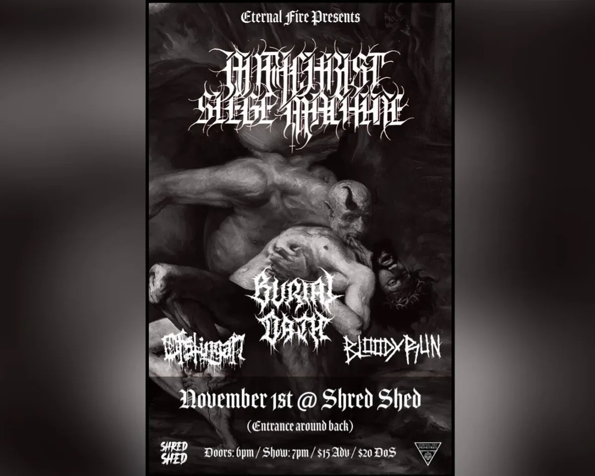 Antichrist Siege Machine / Burial Oath / Ofstingan / Bloody Run @ Shred Shed