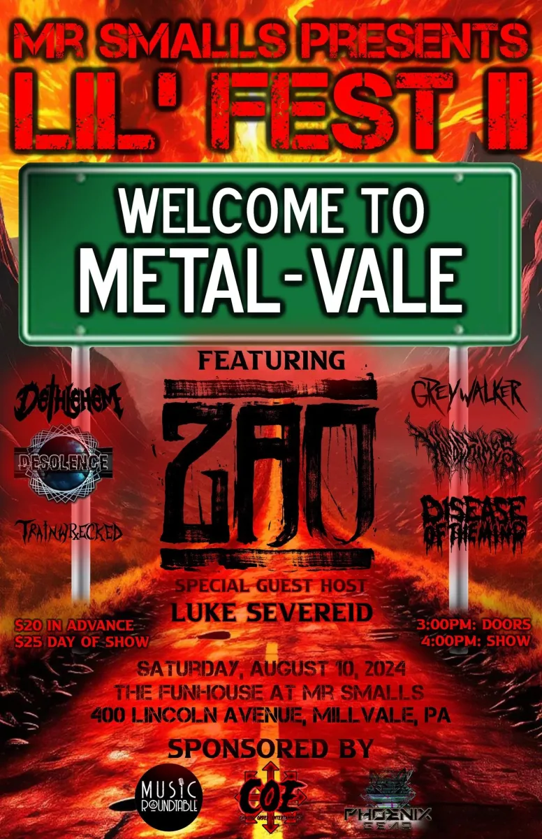 Lil' Fest II: Welcome to Metal-Vale ft. Zao @ Mr. Smalls