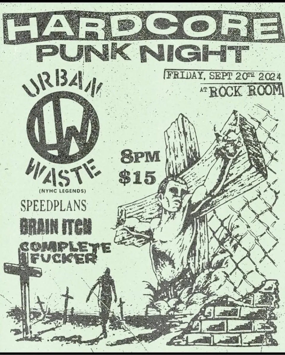 Urban Waste, Speedplans, Brain Itch, Complete Fucker @ Rock Room