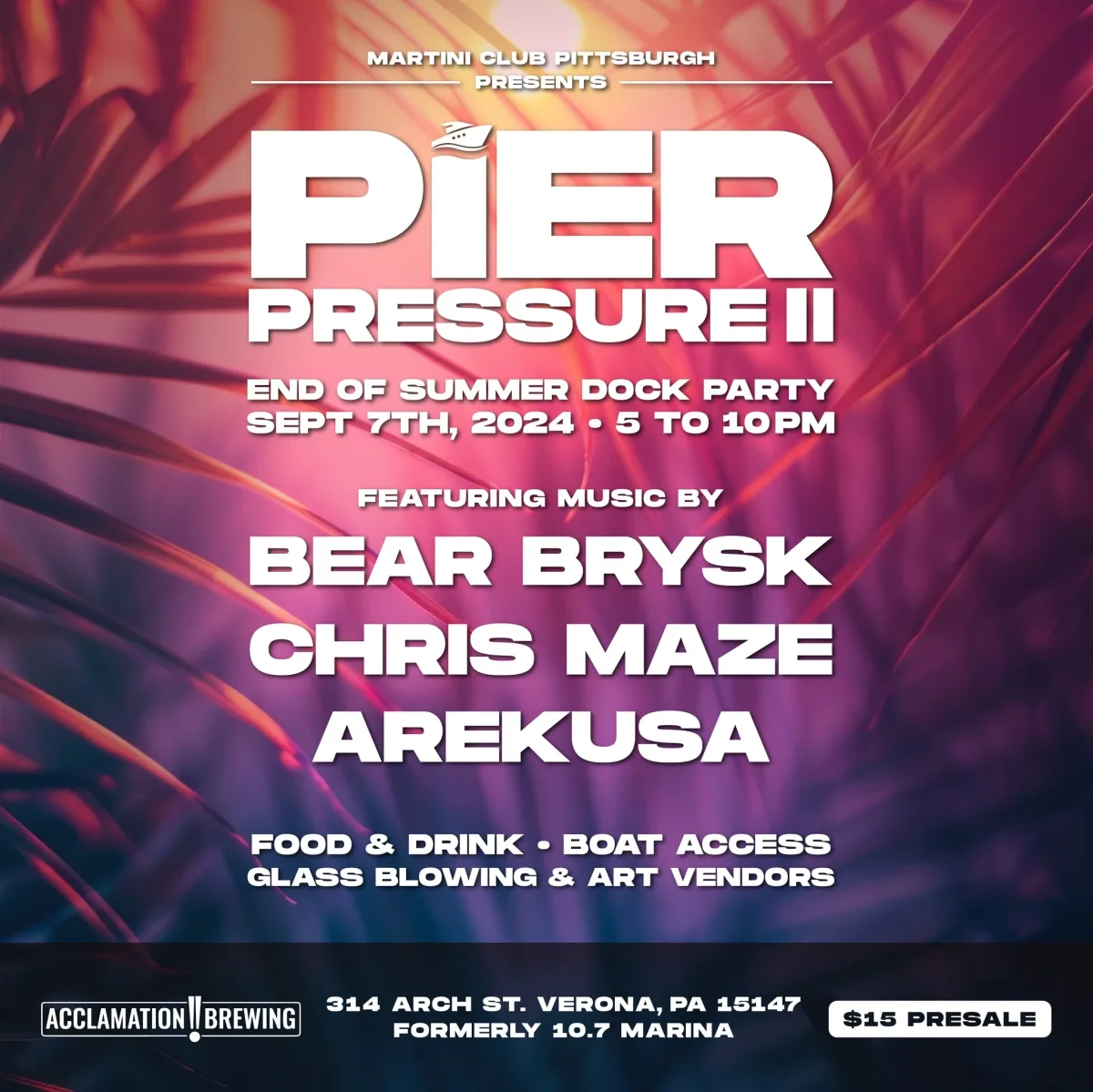 Pier Pressure II @ 10.7 Marina