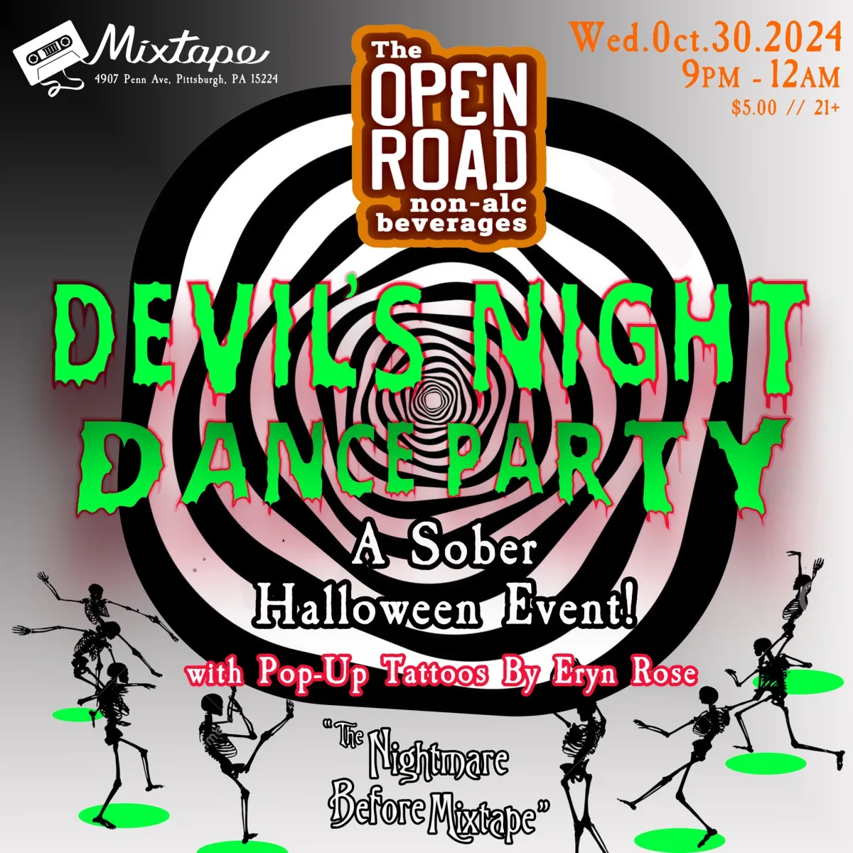 Open Road Non-Alc "DEVIL'S NIGHT DANCE PARTY" @ Mixtape