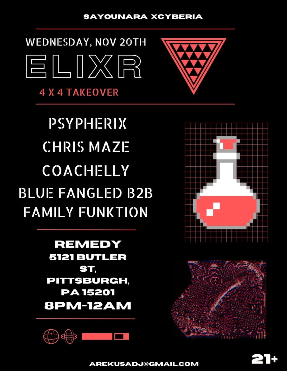 ELIXR MONTHLY EDM NIGHT : 4x4 UPSTAIRS @ Remedy @ Remedy