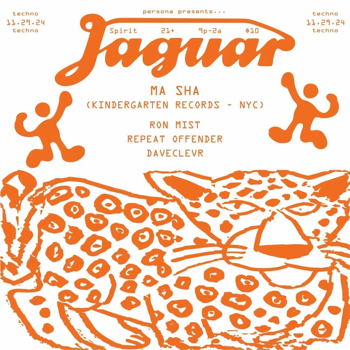 Jaguar w/ Ma Sha (Kindergarten/NYC) @ Spirit