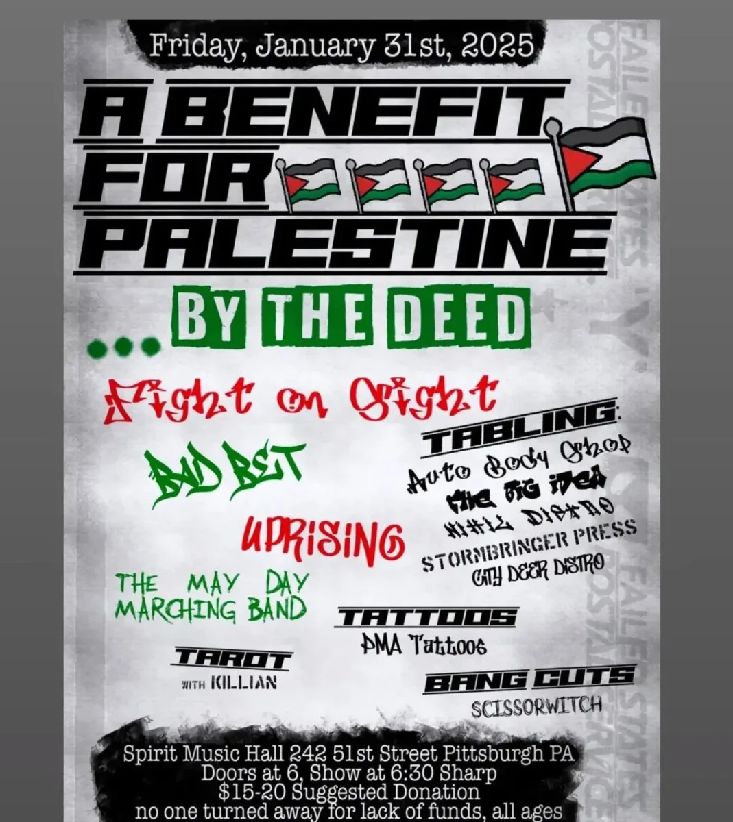 A (Hardcore) Benefit For Palestine @ Spirit