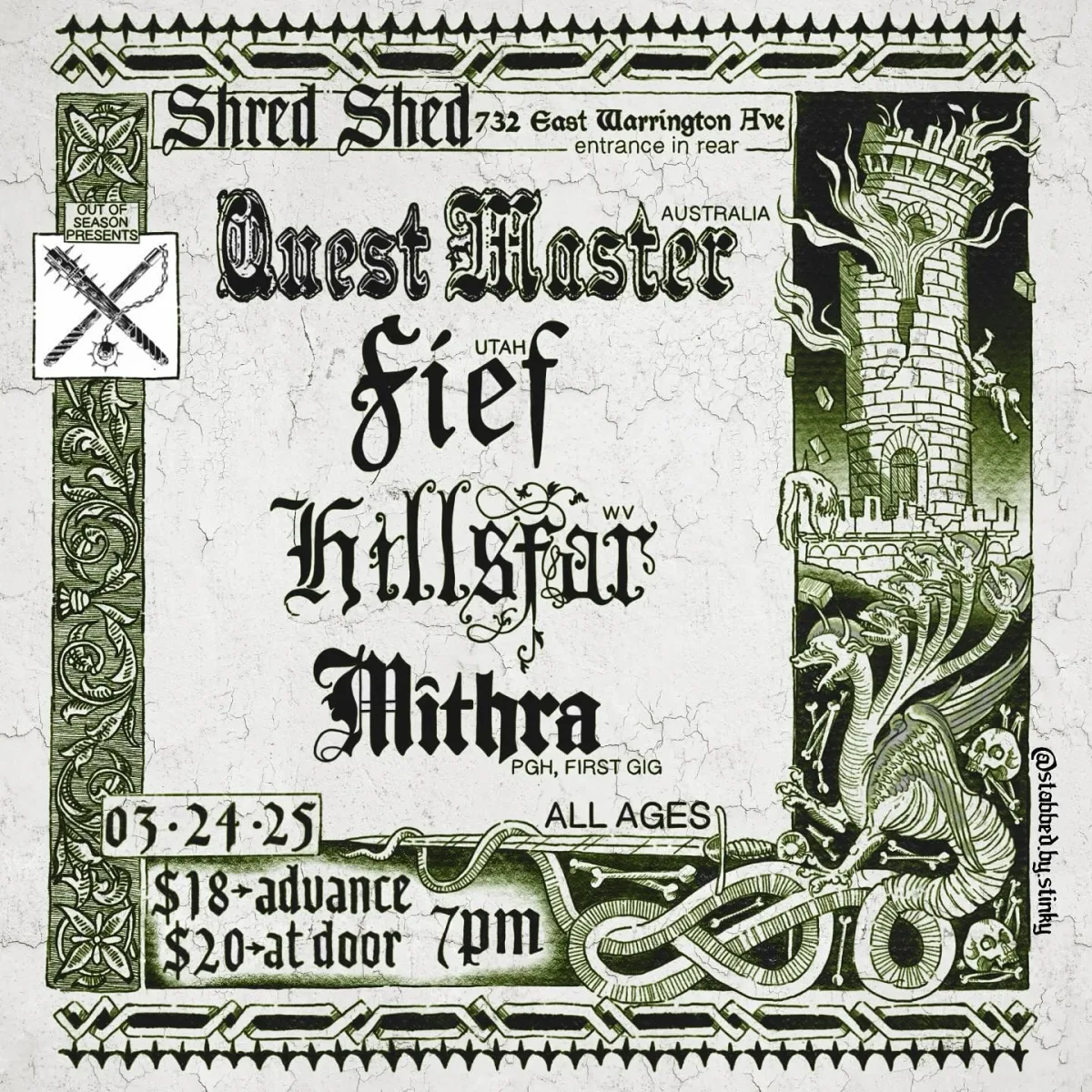 Quest Master, Fief, Hillsfar, Mithra @ Shred Shed