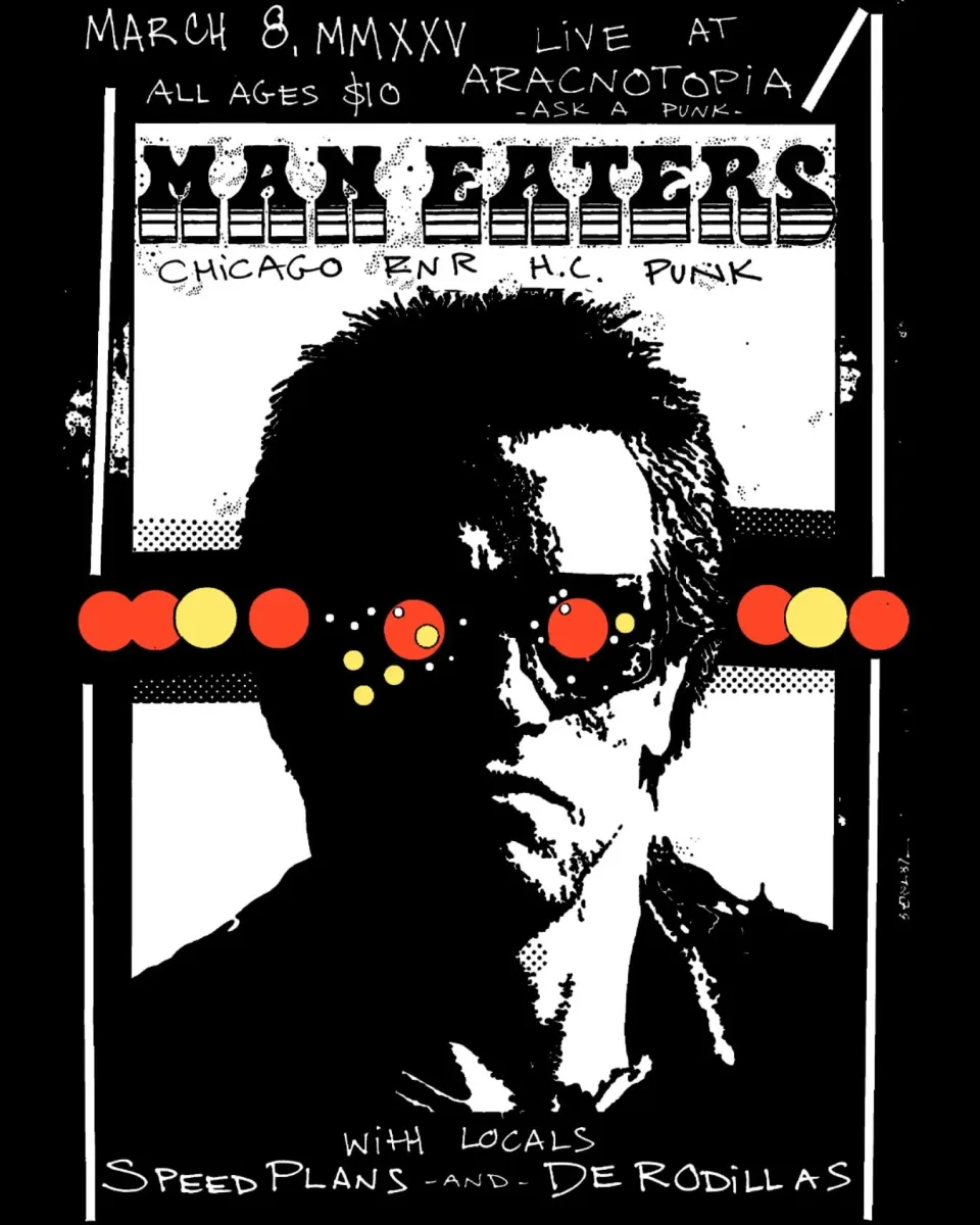 Man Eaters, Speed Plans, De Rodillas @ Arachnotopia