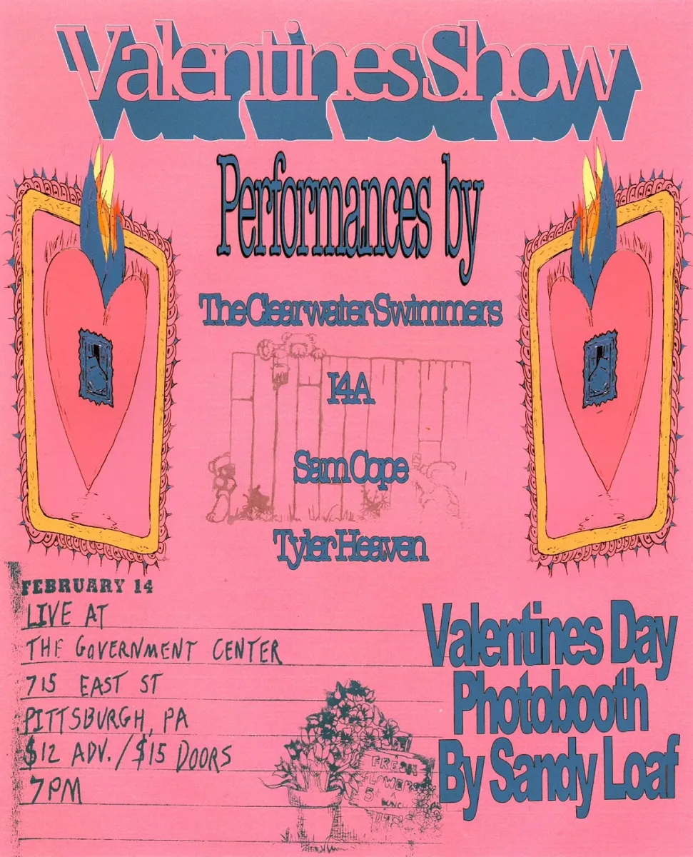 Valentines Show w/ The Clearwater Swimmers, I4A, Sam Cope, Tyler Heaven @ The Government Center