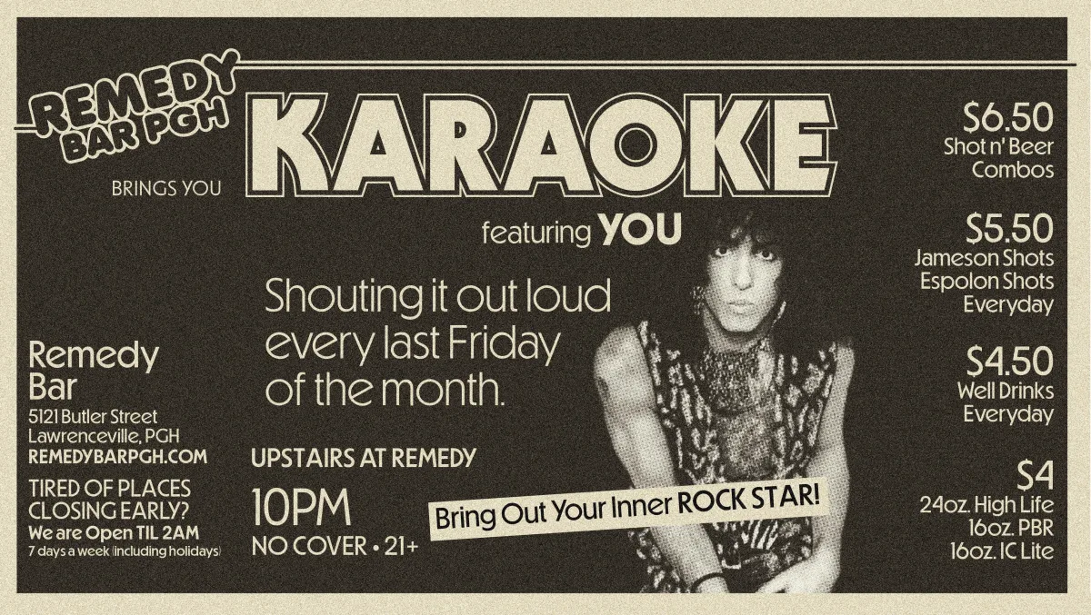 Karaoke Night at Remedy - Last Friday of Every Month @ Remedy