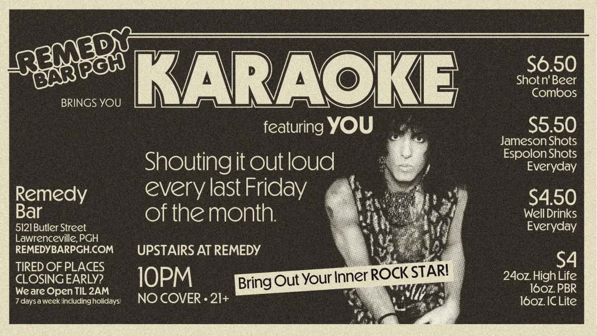 Karaoke Night at Remedy - Last Friday of Every Month @ Remedy