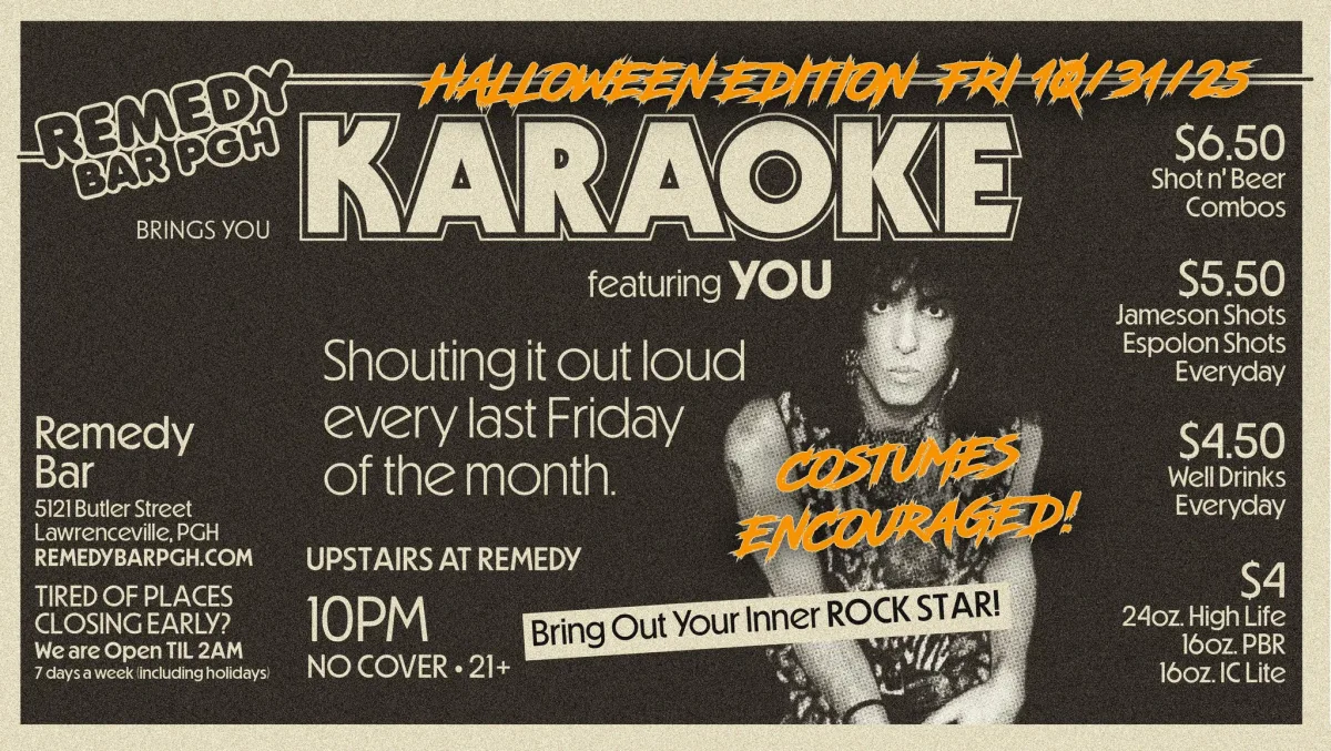 **HALLOWEEN EDITION** Costume Karaoke Night at Remedy - Last Fri of Every Month @ Remedy
